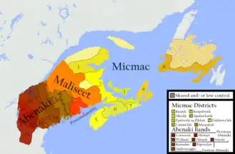 Location of Wabanaki