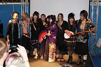 Wagakki Band during a photo shoot at Japan Expo 2014 in Paris