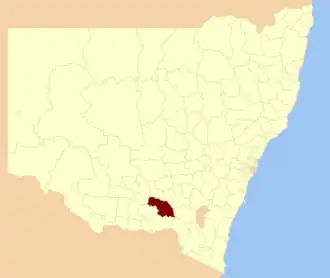 Location in New South Wales