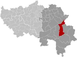 Location of Waimes in the province of Liège