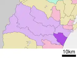 Location of Wakabayashi-ku in Sendai
