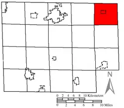 Location of Wakeman Township in Huron County