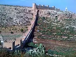 Wall of the Alcazaba.
