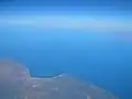 Aerial view looking west