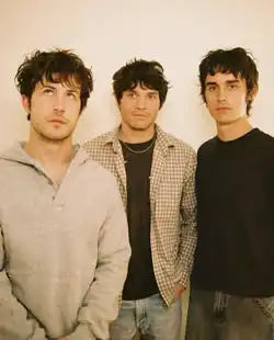 Wallows in 2024. From left to right: Dylan Minnette, Braeden Lemasters, and Cole Preston