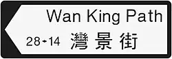 Street direction sign with numbers