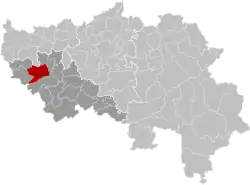 Location of Wanze in the province of Liège
