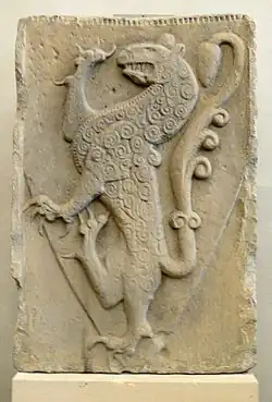 Coat of Arms of the Guelphs; Bavaria c. 1200 (margins probably late 13th century); sandstone; from Steingaden Abbey