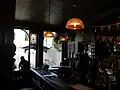 Interior showing etched windows