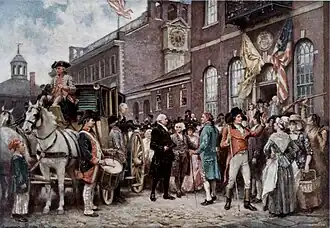 Washington's Inauguration at Philadelphia by Jean Leon Gerome Ferris, 1932