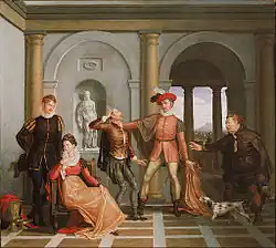 Scene from Shakespeare's "The Taming of the Shrew" (Katharina and Petruchio)