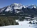 Wasootch Peak seen from Nakiska ski slopes