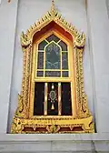 Window with Thai-style ornamentation