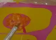 A step in the water marbling method.