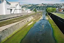 Water of Leith near its mouth in Dunedin (2005).