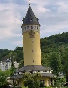 A water tower built in Bad Ems in 1907