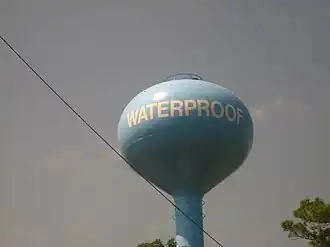 Water tower in Waterproof, Louisiana