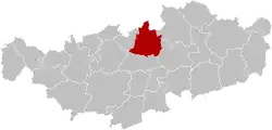 Location of Wavre in Walloon Brabant