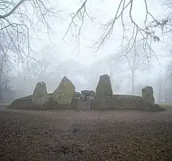 Photo of a Neolithic long barrow
