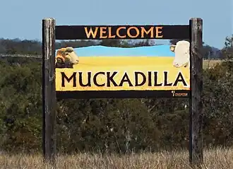 Welcome sign on Warrego Highway
