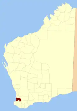 Location in Western Australia