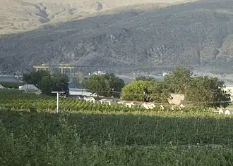 Azwell, Washington with Wells Dam in the background