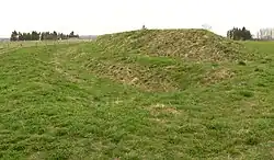 Reconstructed earthwork-ditch system