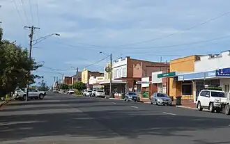 Single St, the main street of Werris Creek, 2017