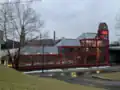 West 25th–Ohio City station house as seen from the Red Line Greenway