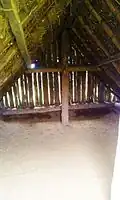 The interior of the Sunken House, constructed in 1976.