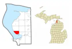 Location within Emmet County