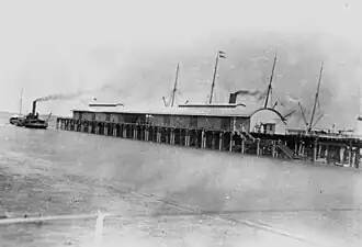 Wharves at Broadmount, circa 1900