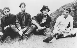 What is This in 1984, L-R: Alain Johannes, Hillel Slovak, Chris Hutchinson, Jack Irons