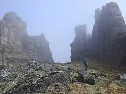 The rock formations evoke scenes from science fiction films