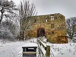 The gatehouse in the snow