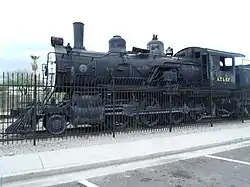 Engine 761 was built around 1890 for the Atchison, Topeka and Santa Fe Railroad. It is a Class 759, 2-8-0. When active, it was used on the main line between Chicago and the west. Engine 761 is located next to the historic Wickenburg train depot, that is now the town's visitor center(WCC).