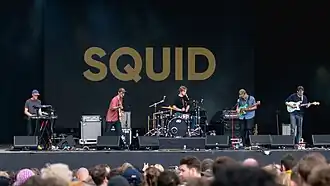Squid performing at Wide Awake Festival, 2021