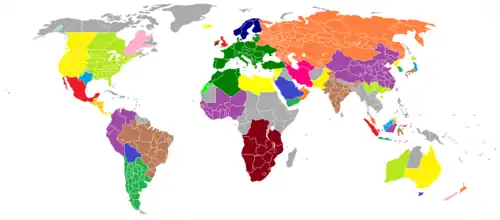 Major WASGs around the world