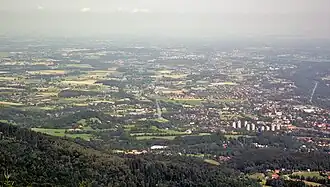 Cieszyn Silesian landscape seen from Wielka Czantoria