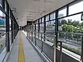 The upper floor of the northwest building