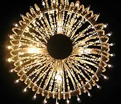 Rock-salt chandelier in St. Kinga chapel