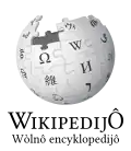 Wikipedia logo displaying the name "Wikipedia" and its slogan: "The Free Encyclopedia" below it, in Kashubian
