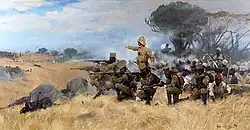 Wilhelm Kuhnert painting depicting the 1905 Battle of Mahenge, 1908