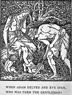 Morris illustration of Adam and Eve