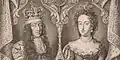 Queen Mary in the Mary of Modena's state crown