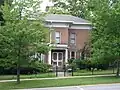 Lincolnway facade (south) of the William McCallum House, Valparaiso, Indiana