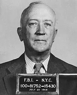 FBI mug shot of William Z. Foster.