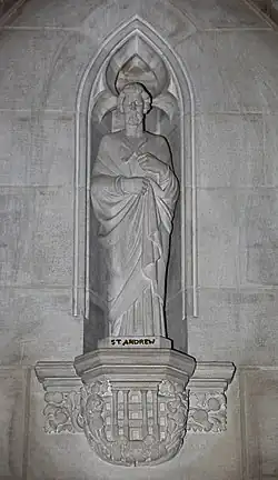 Saint Andrew (1956), Marian Brackenridge, sculptor, Washington National Cathedral.
