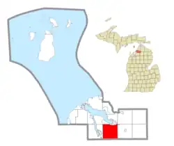 Location within Charlevoix County