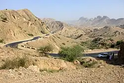 Mountain road in Barkhan District